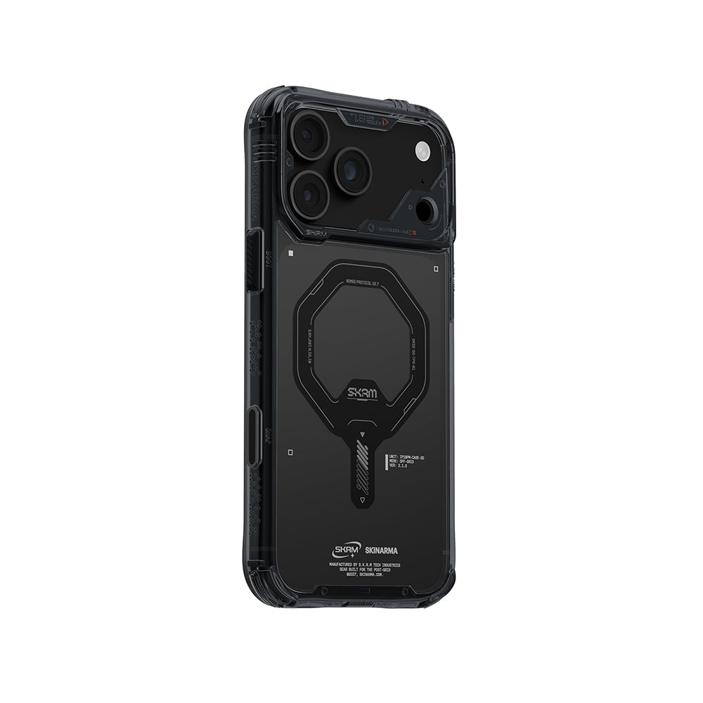 iPhone 18 Pro Max Kılıf M-safe Şarj Özellikli Şeffaf Airbag Tasarımlı Skinarma Saido Mag-Charge Kılıf