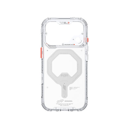 iPhone 18 Pro Max Kılıf M-safe Şarj Özellikli Şeffaf Airbag Tasarımlı Skinarma Saido Mag-Charge Kılıf