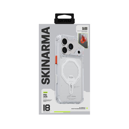 iPhone 18 Pro Max Kılıf M-safe Şarj Özellikli Şeffaf Airbag Tasarımlı Skinarma Saido Mag-Charge Kılıf