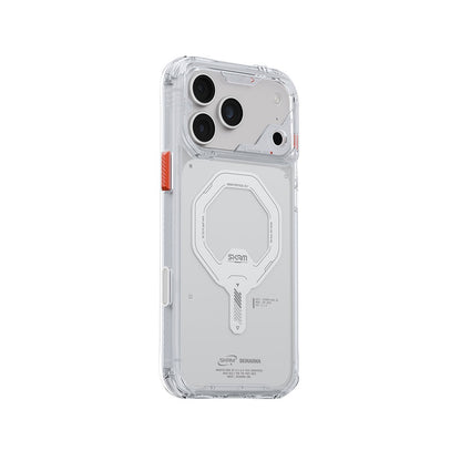 iPhone 18 Pro Max Kılıf M-safe Şarj Özellikli Şeffaf Airbag Tasarımlı Skinarma Saido Mag-Charge Kılıf
