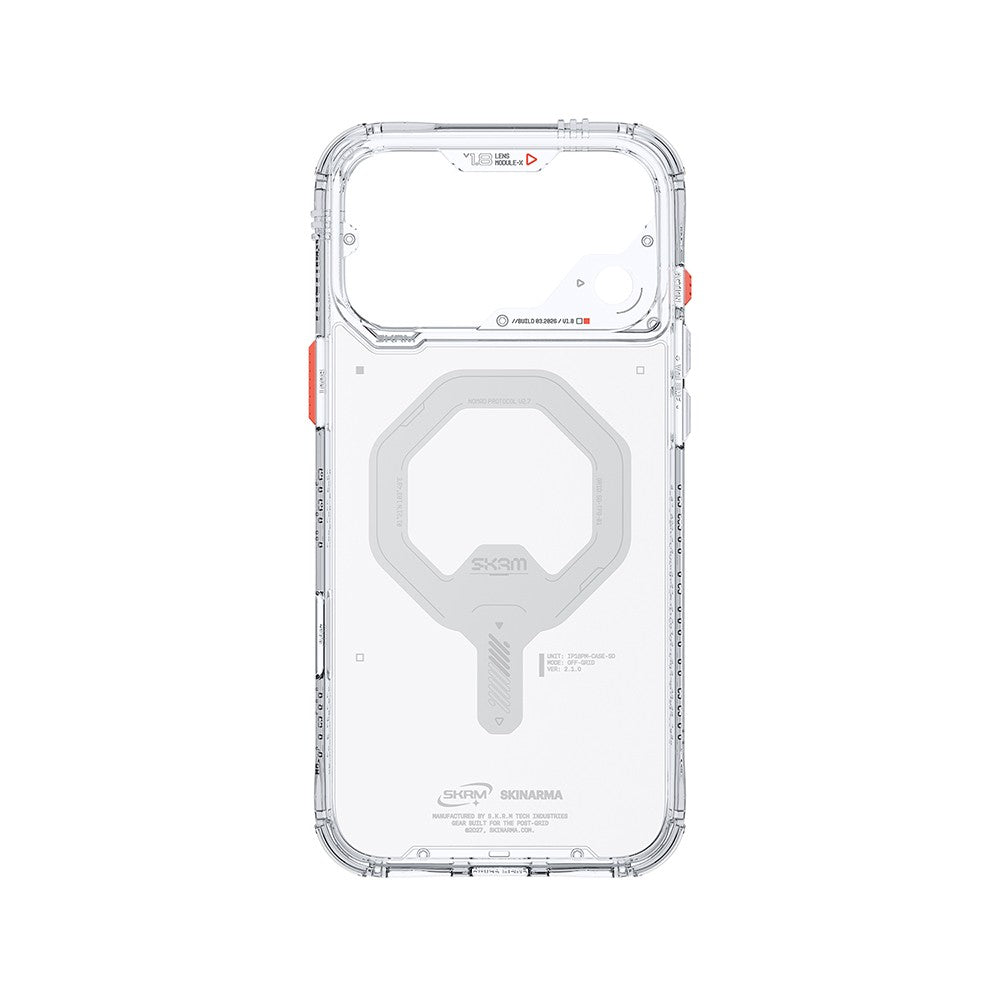 iPhone 18 Pro Max Kılıf M-safe Şarj Özellikli Şeffaf Airbag Tasarımlı Skinarma Saido Mag-Charge Kılıf