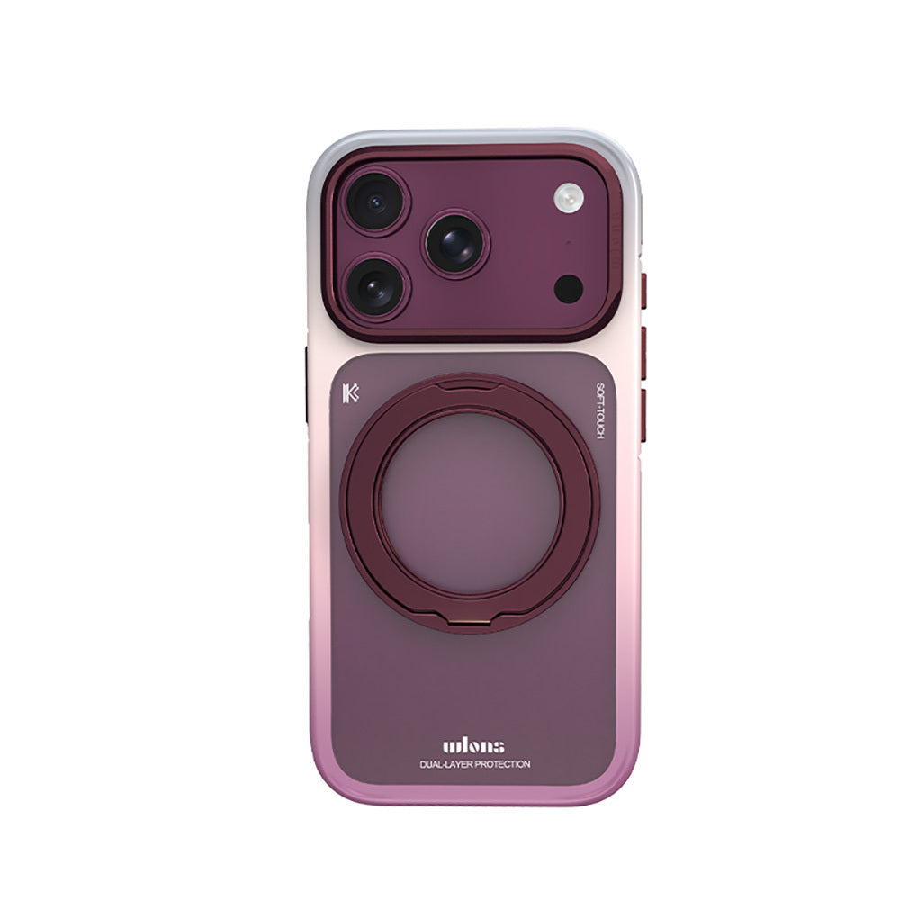 iPhone 18 Pro Max Kılıf M-safe Şarj Özellikli Sert PC Wlons Arvox Standlı Kılıf