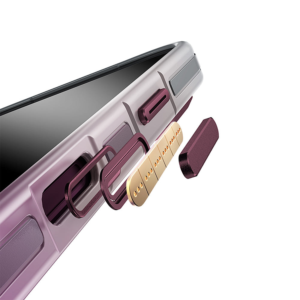 iPhone 18 Pro Max Kılıf M-safe Şarj Özellikli Sert PC Wlons Arvox Standlı Kılıf