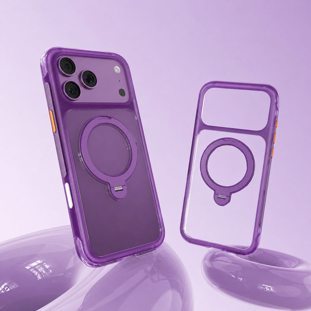 iPhone 18 Pro Max Kılıf M-safe Şarj Özellikli Standlı Airbag Tasarımlı Mutural Air Shield Serisi Kılıf