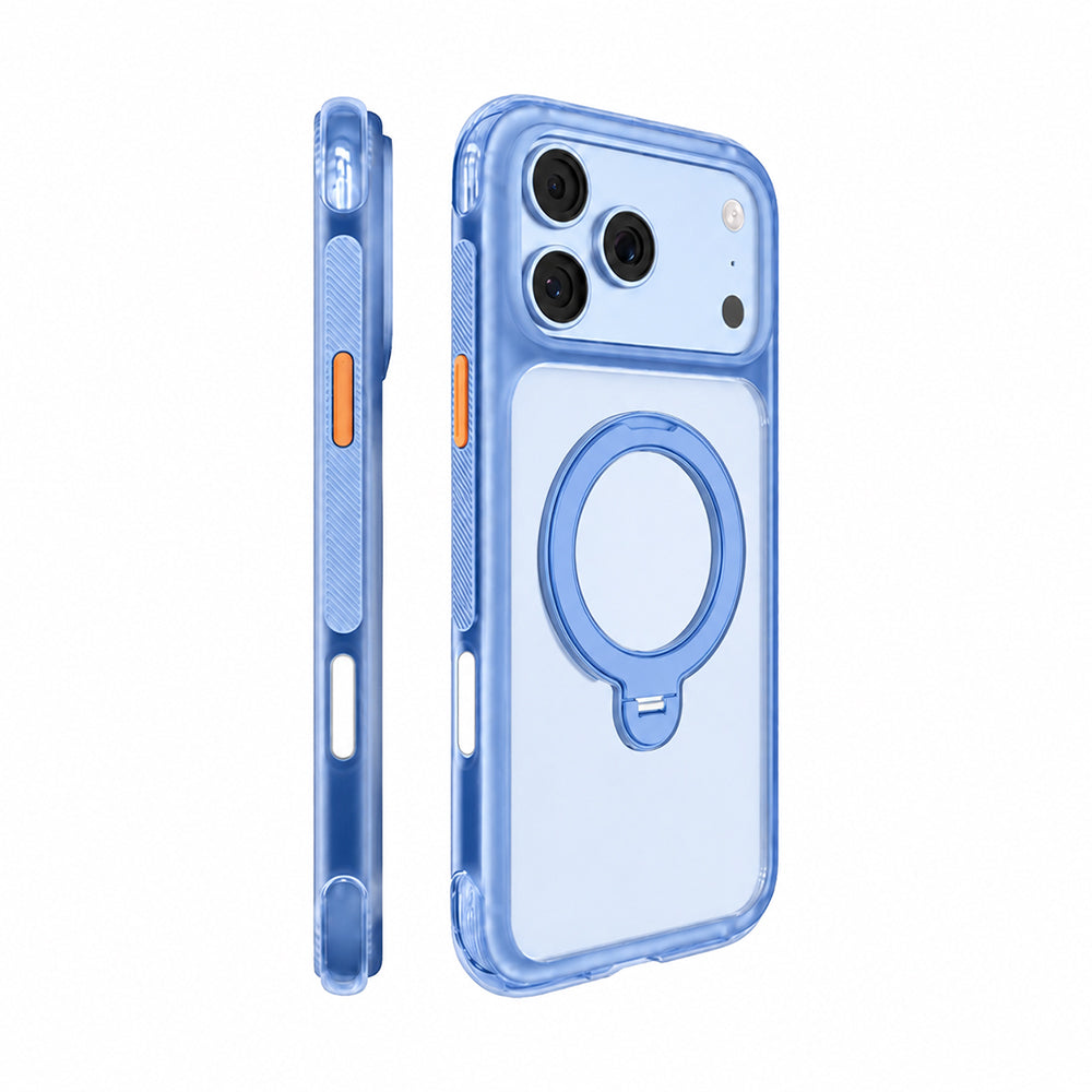 iPhone 18 Pro Max Kılıf M-safe Şarj Özellikli Standlı Airbag Tasarımlı Mutural Air Shield Serisi Kılıf