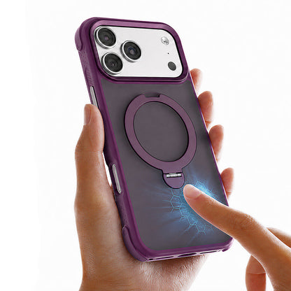iPhone 18 Pro Max Kılıf M-safe Şarj Özellikli Standlı Lenyes Eclat Kılıf