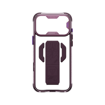 iPhone 18 Pro Max Kılıf M-safe Şarj Özellikli Teknoloji Desenli Skinarma Helio CE Mag Charge Standlı Kılıf