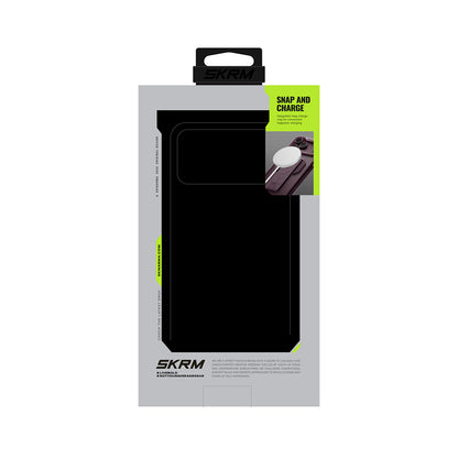 iPhone 18 Pro Max Kılıf M-safe Şarj Özellikli Teknoloji Desenli Skinarma Helio CE Mag Charge Standlı Kılıf