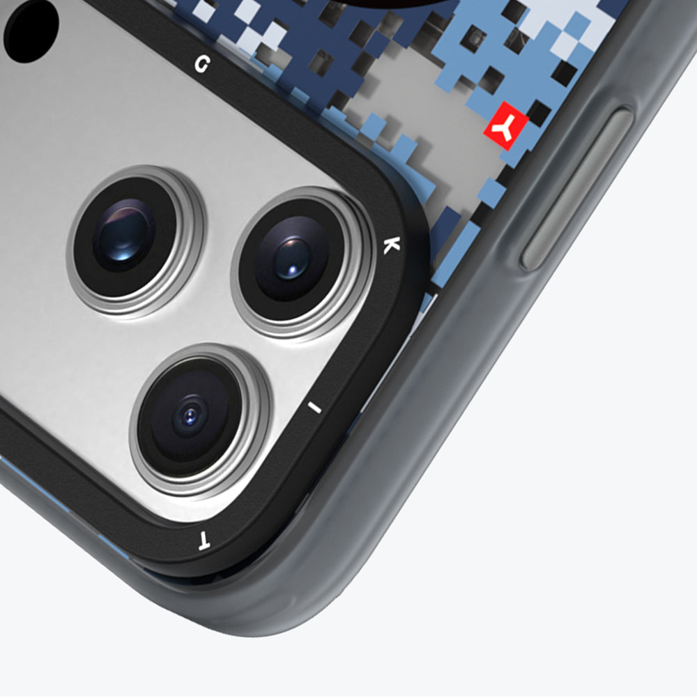 iPhone 18 Pro Max Kılıf M-Safe Şarj Özellikli Youngkit Camouflage Sykell Serisi Kılıf