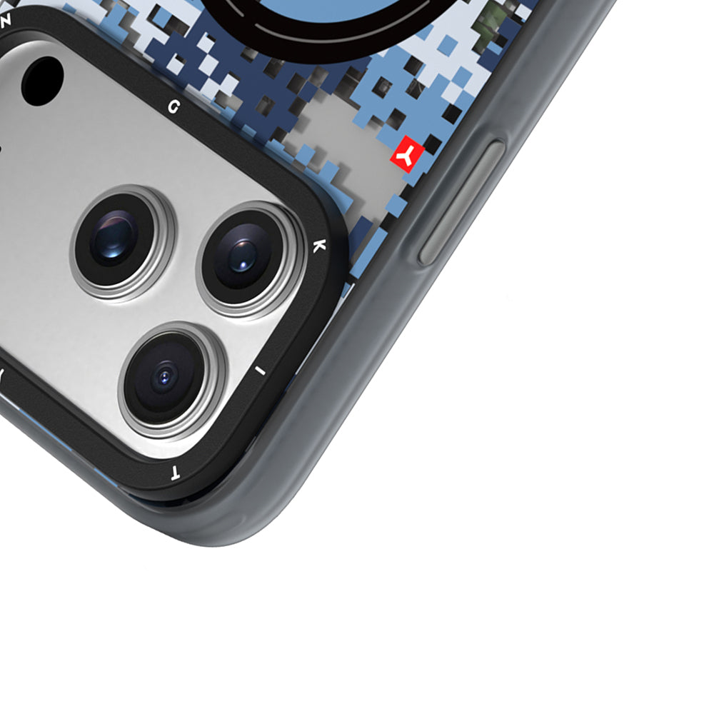iPhone 18 Pro Max Kılıf M-Safe Şarj Özellikli Youngkit Camouflage Sykell Serisi Kılıf