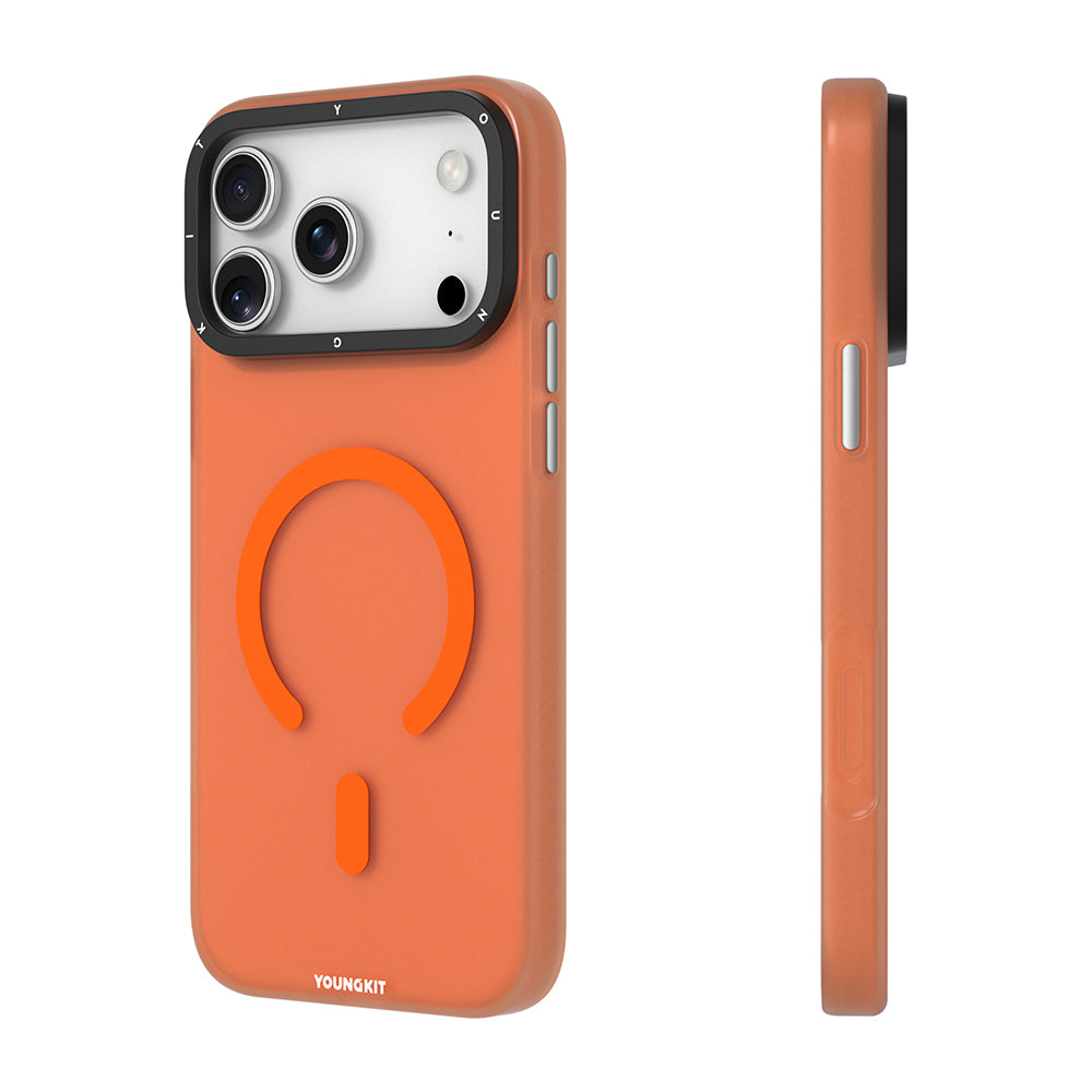 iPhone 18 Pro Max Kılıf M-safe Şarj Özellikli Youngkit Hidden Sand Serisi Kılıf