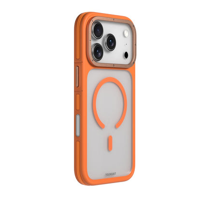 iPhone 18 Pro Max Kılıf M-safe Şarj Özellikli Youngkit Rock Sand Serisi Kılıf
