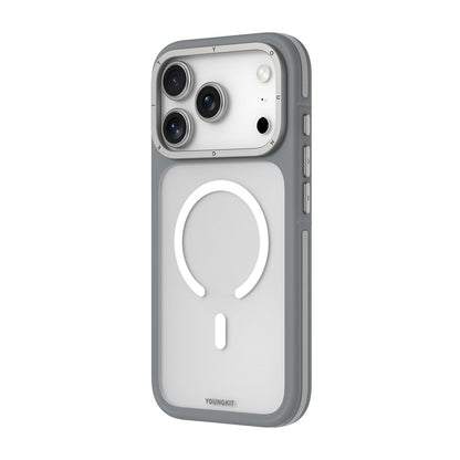 iPhone 18 Pro Max Kılıf M-safe Şarj Özellikli Youngkit Rock Sand Serisi Kılıf