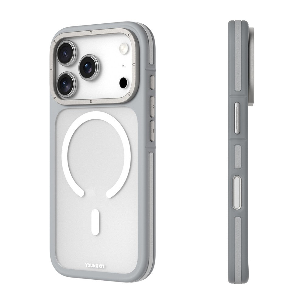 iPhone 18 Pro Max Kılıf M-safe Şarj Özellikli Youngkit Rock Sand Serisi Kılıf