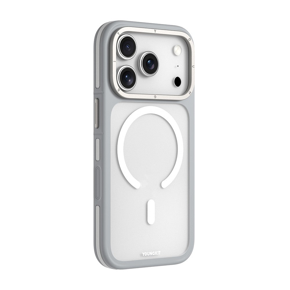 iPhone 18 Pro Max Kılıf M-safe Şarj Özellikli Youngkit Rock Sand Serisi Kılıf