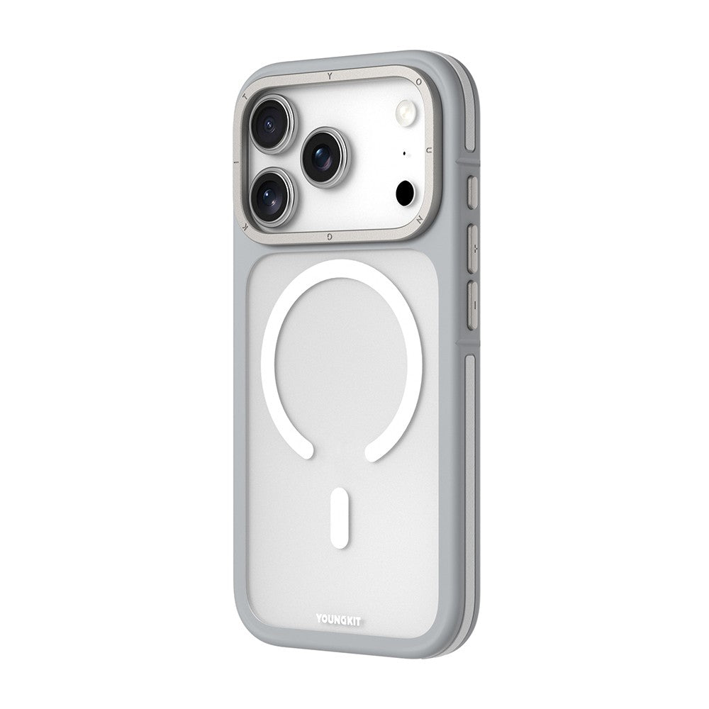 iPhone 18 Pro Max Kılıf M-safe Şarj Özellikli Youngkit Rock Sand Serisi Kılıf