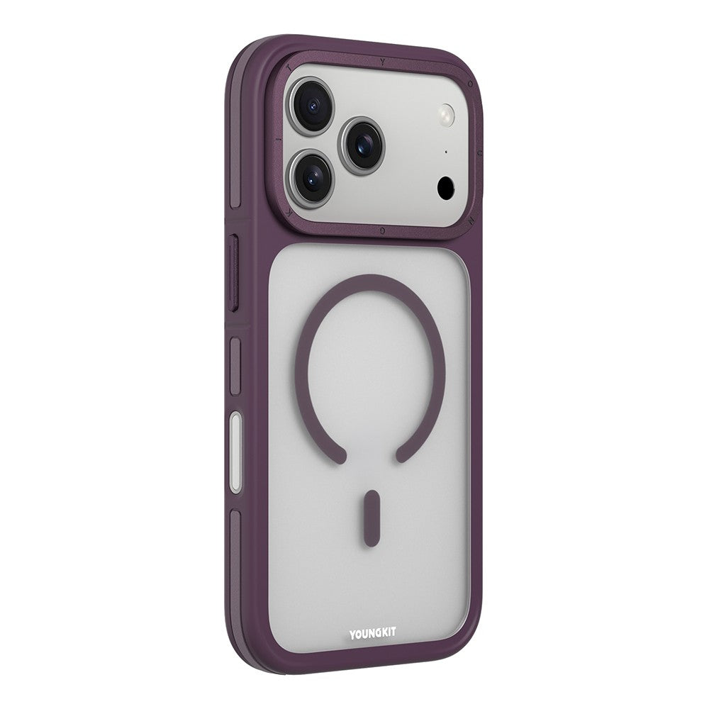 iPhone 18 Pro Max Kılıf M-safe Şarj Özellikli Youngkit Rock Sand Serisi Kılıf