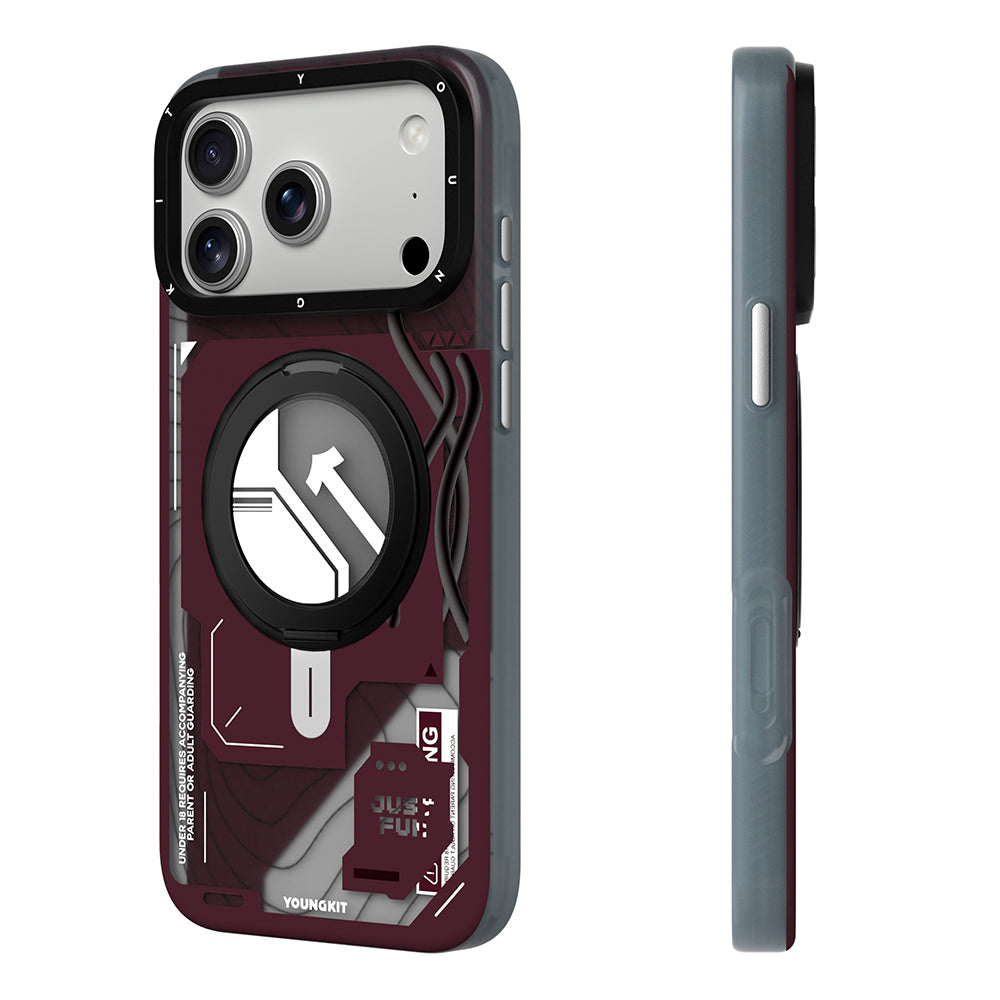 iPhone 18 Pro Max Kılıf M-safe Şarj Özellikli Youngkit Starship Serisi Kılıf