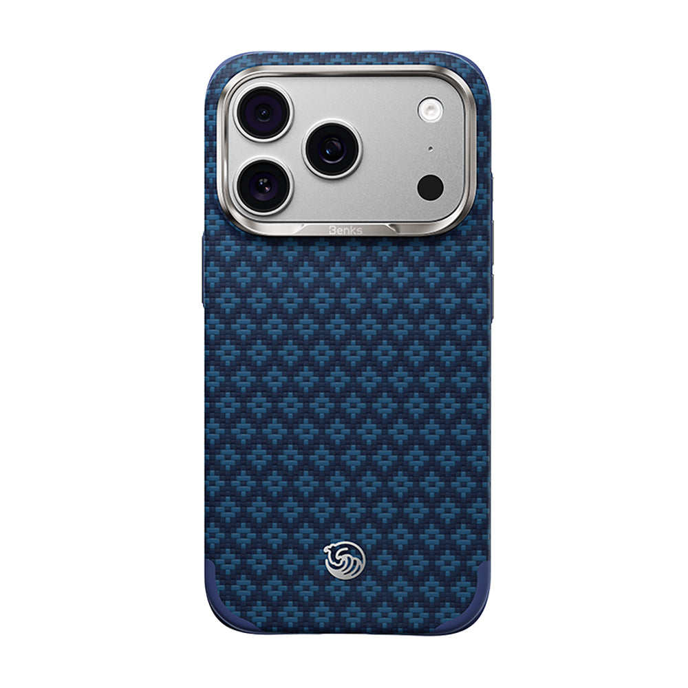 iPhone 18 Pro Max Kılıf M-Safe Şarj Özellikli Yükseltilmiş Kamera Çerçeveli Benks ArmorGrid ArmorEdge X9 Serisi Kevlar Karbon Kılıf