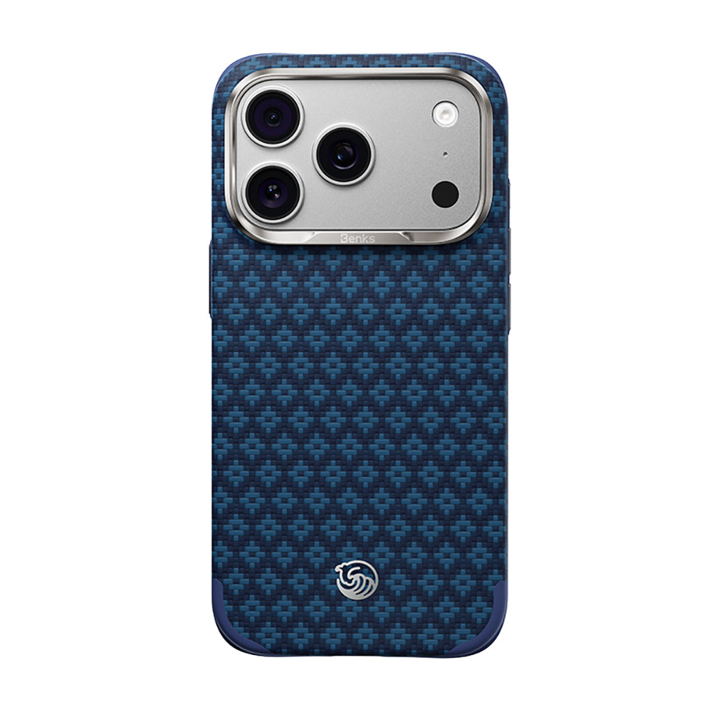 iPhone 18 Pro Max Kılıf M-Safe Şarj Özellikli Yükseltilmiş Kamera Çerçeveli Benks ArmorGrid ArmorEdge X9 Serisi Kevlar Karbon Kılıf