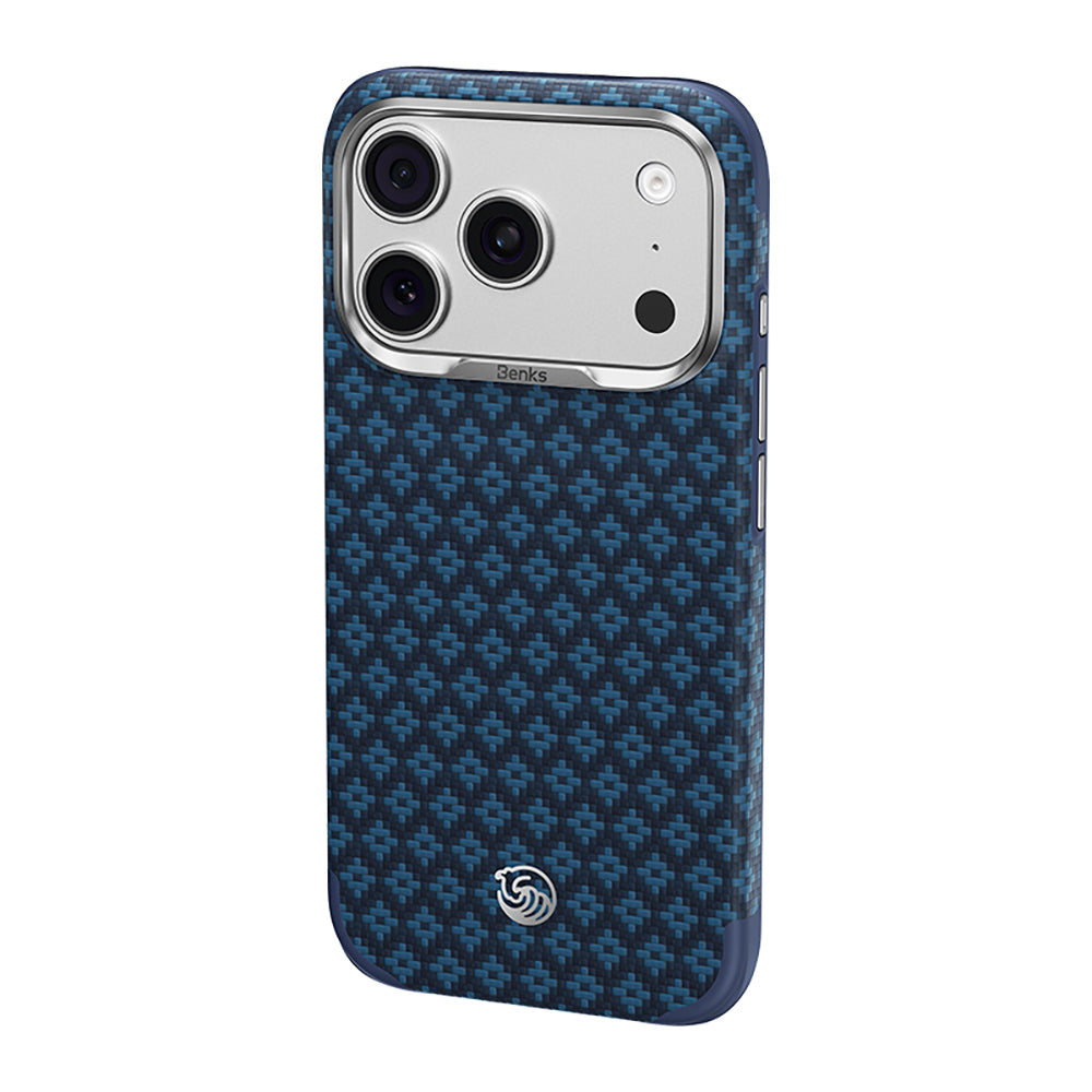 iPhone 18 Pro Max Kılıf M-Safe Şarj Özellikli Yükseltilmiş Kamera Çerçeveli Benks ArmorGrid ArmorEdge X9 Serisi Kevlar Karbon Kılıf