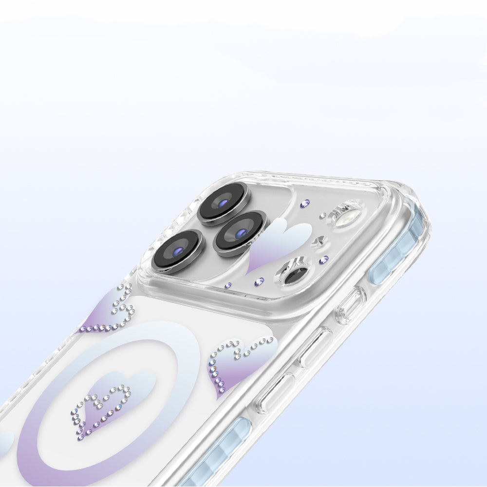 iPhone 18 Pro Max Kılıf M-Safe Şarj Özellikli Zore Paris Elvo Sert PC Kılıf