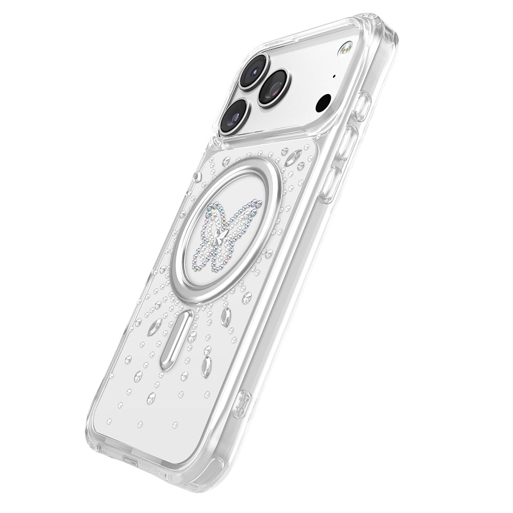 iPhone 18 Pro Max Kılıf M-Safe Şarj Özellikli Zore Paris Mova Sert PC Kılıf