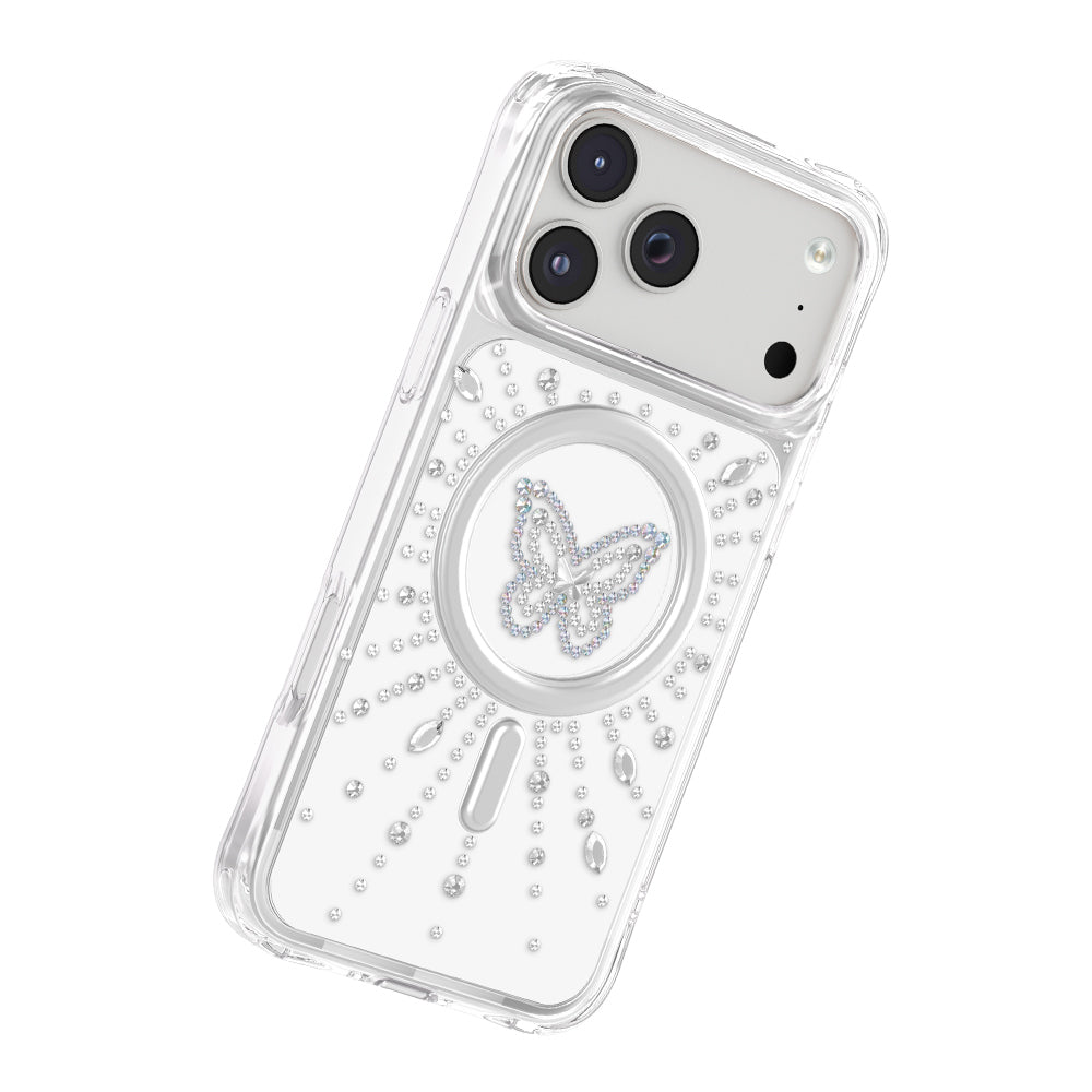iPhone 18 Pro Max Kılıf M-Safe Şarj Özellikli Zore Paris Mova Sert PC Kılıf