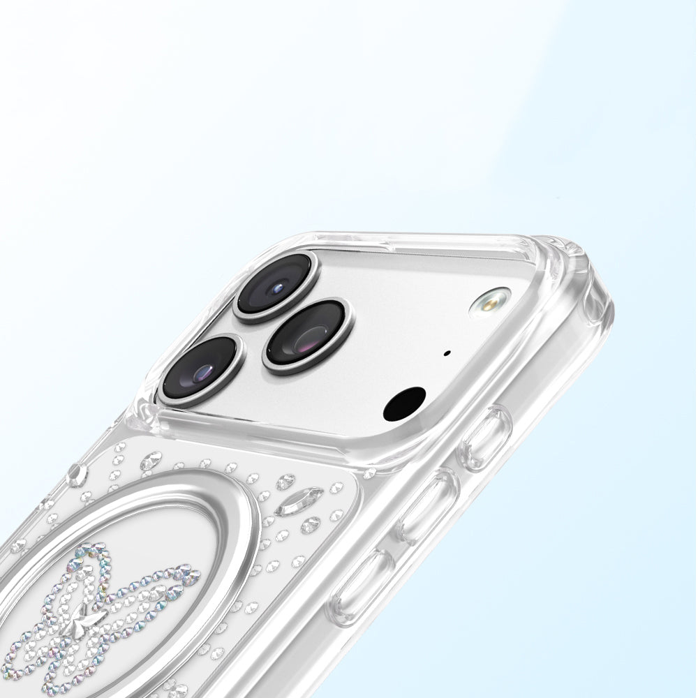 iPhone 18 Pro Max Kılıf M-Safe Şarj Özellikli Zore Paris Mova Sert PC Kılıf