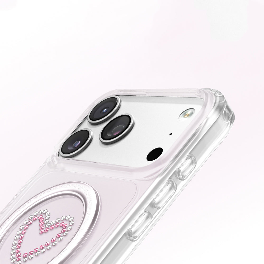 iPhone 18 Pro Max Kılıf M-Safe Şarj Özellikli Zore Paris Mova Sert PC Kılıf