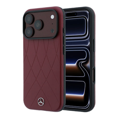 iPhone 18 Pro Max Kılıf Mercedes Benz Orijinal Lisanslı M-safe Şarj Özellikli 3D Metal Logolu Crossed Lines Kılıf