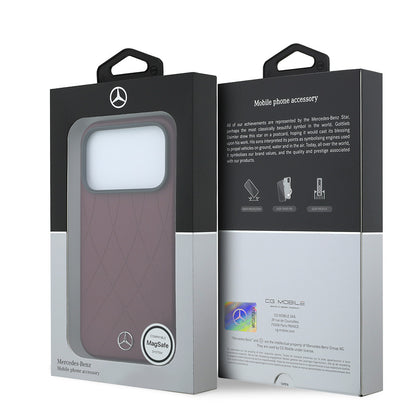 iPhone 18 Pro Max Kılıf Mercedes Benz Orijinal Lisanslı M-safe Şarj Özellikli 3D Metal Logolu Crossed Lines Kılıf
