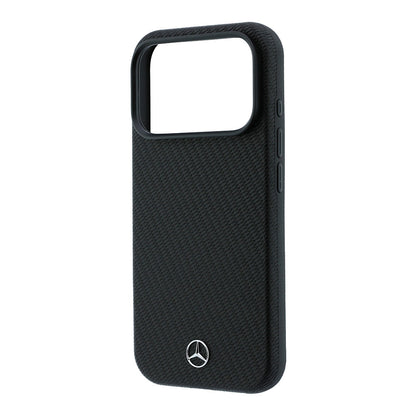 iPhone 18 Pro Max Kılıf Mercedes Benz Orijinal Lisanslı M-safe Şarj Özellikli 3D Metal Logolu Wrap Wood Deri Kılıf