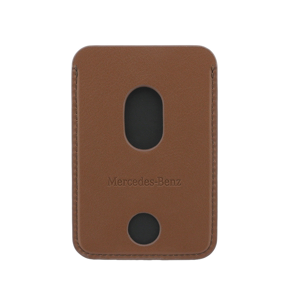 iPhone 18 Pro Max Kılıf Mercedes Benz Orijinal Lisanslı M-safe Şarj Özellikli PU Deri 3D Metal Logolu Kartlıklı Kılıf
