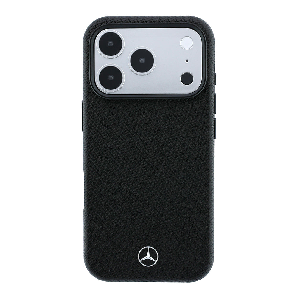 iPhone 18 Pro Max Kılıf Mercedes Benz Orijinal Lisanslı M-safe Şarj Özellikli PU Deri 3D Metal Logolu Kartlıklı Kılıf