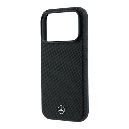 iPhone 18 Pro Max Kılıf Mercedes Benz Orijinal Lisanslı M-safe Şarj Özellikli PU Deri 3D Metal Logolu Kartlıklı Kılıf