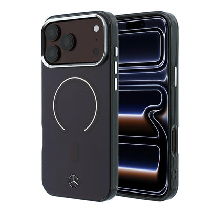 iPhone 18 Pro Max Kılıf Mercedes Benz Orijinal Lisanslı M-safe Şarj Özellikli Saydam Yüzey İkonik 3D Metal Logolu Kılıf