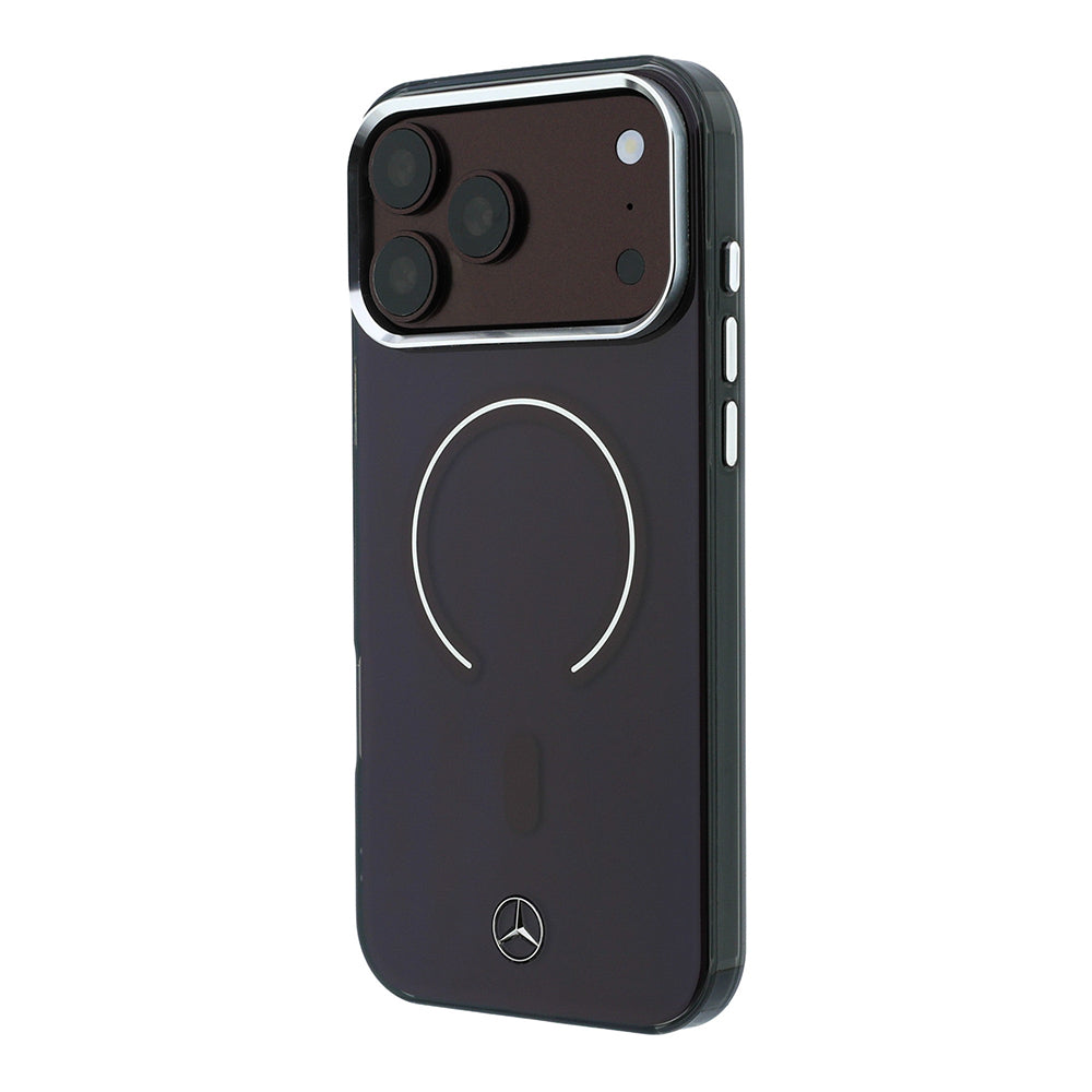 iPhone 18 Pro Max Kılıf Mercedes Benz Orijinal Lisanslı M-safe Şarj Özellikli Saydam Yüzey İkonik 3D Metal Logolu Kılıf