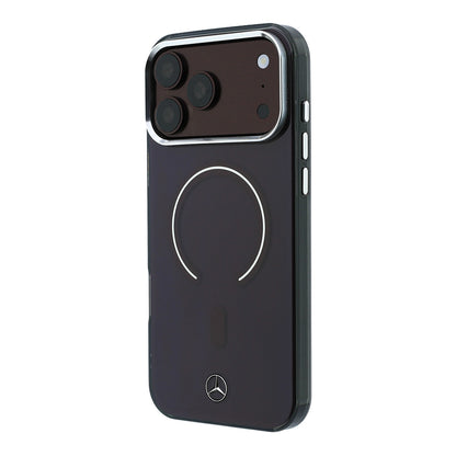 iPhone 18 Pro Max Kılıf Mercedes Benz Orijinal Lisanslı M-safe Şarj Özellikli Saydam Yüzey İkonik 3D Metal Logolu Kılıf