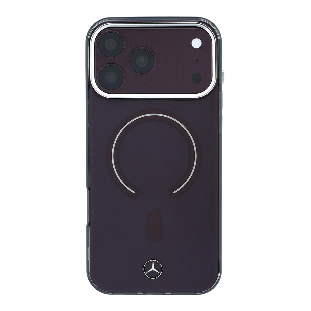 iPhone 18 Pro Max Kılıf Mercedes Benz Orijinal Lisanslı M-safe Şarj Özellikli Saydam Yüzey İkonik 3D Metal Logolu Kılıf