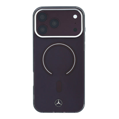 iPhone 18 Pro Max Kılıf Mercedes Benz Orijinal Lisanslı M-safe Şarj Özellikli Saydam Yüzey İkonik 3D Metal Logolu Kılıf