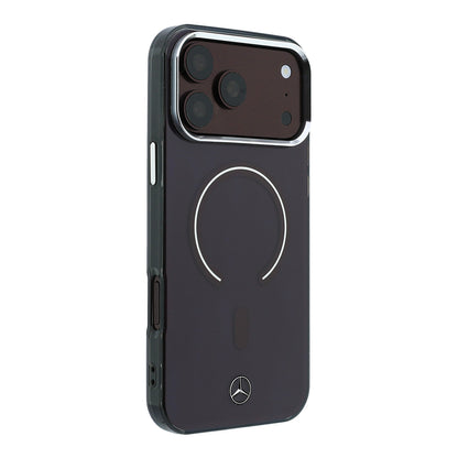 iPhone 18 Pro Max Kılıf Mercedes Benz Orijinal Lisanslı M-safe Şarj Özellikli Saydam Yüzey İkonik 3D Metal Logolu Kılıf