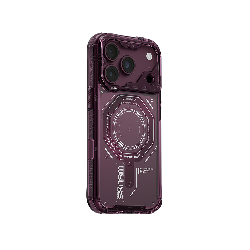 iPhone 18 Pro Max Kılıf SkinArma M-safe Şarj Özellikli Airbag Tasarımlı Magma Kılıf