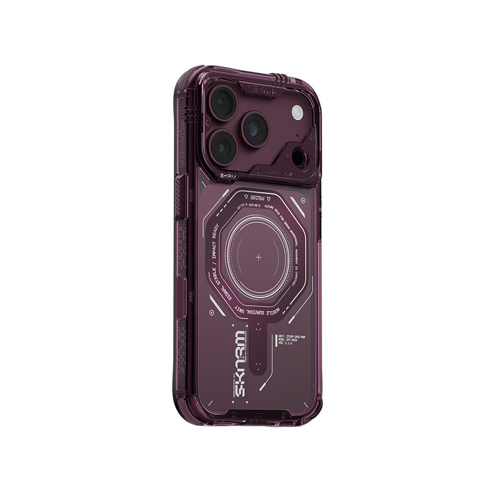 iPhone 18 Pro Max Kılıf SkinArma M-safe Şarj Özellikli Airbag Tasarımlı Magma Kılıf