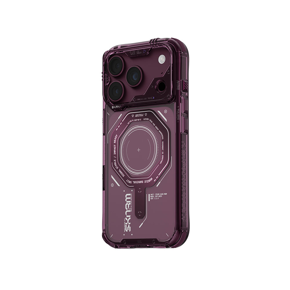 iPhone 18 Pro Max Kılıf SkinArma M-safe Şarj Özellikli Airbag Tasarımlı Magma Kılıf