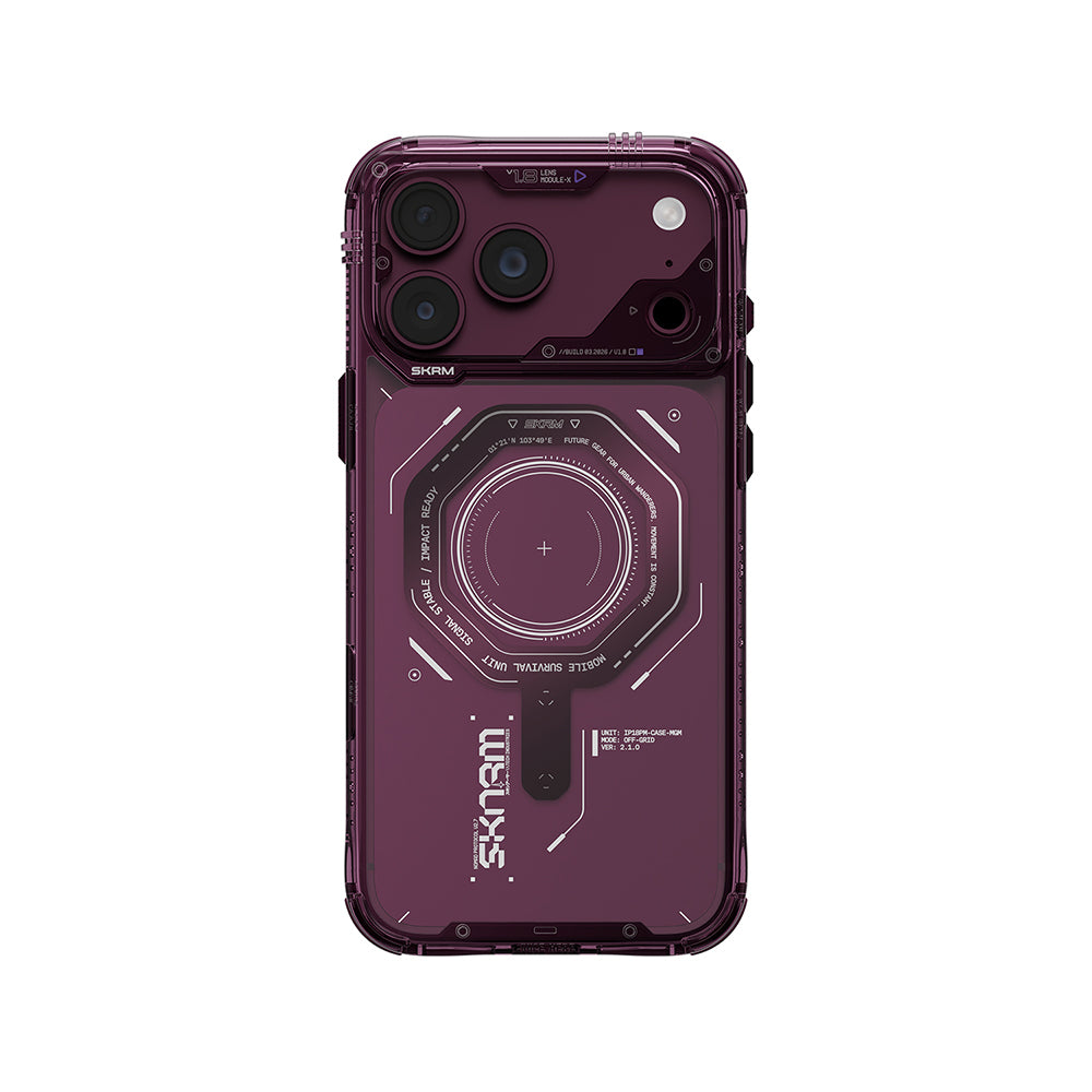 iPhone 18 Pro Max Kılıf SkinArma M-safe Şarj Özellikli Airbag Tasarımlı Magma Kılıf