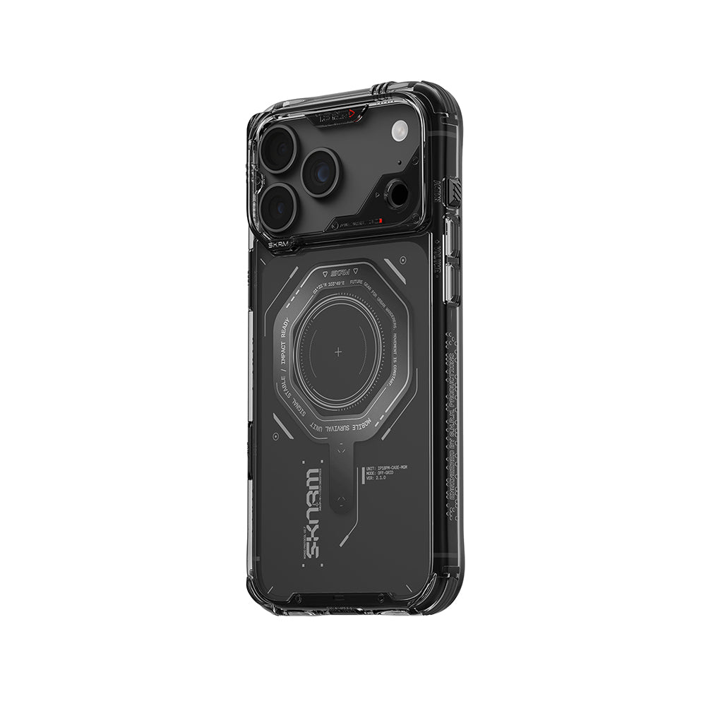 iPhone 18 Pro Max Kılıf SkinArma M-safe Şarj Özellikli Airbag Tasarımlı Magma Kılıf