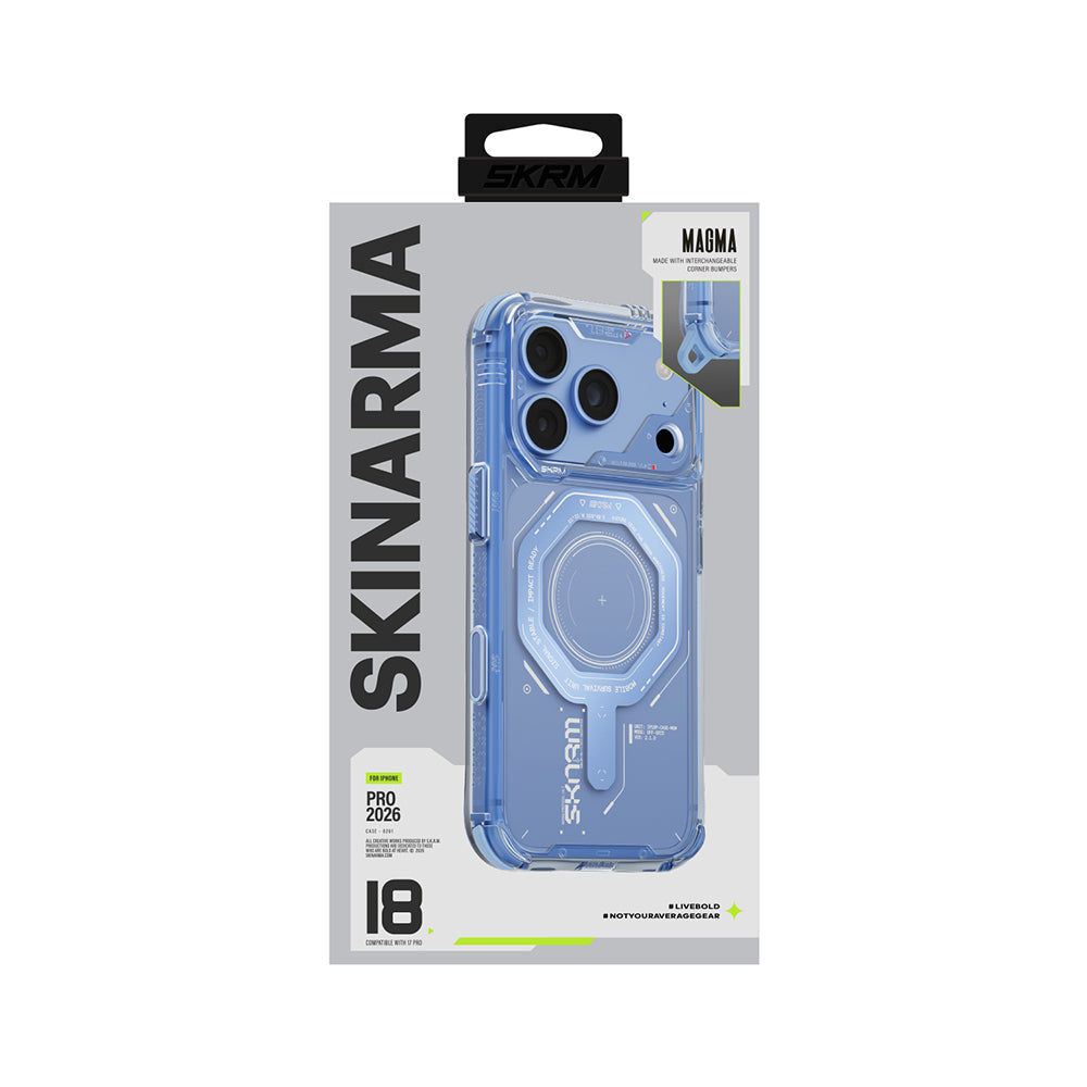 iPhone 18 Pro Max Kılıf SkinArma M-safe Şarj Özellikli Airbag Tasarımlı Magma Kılıf
