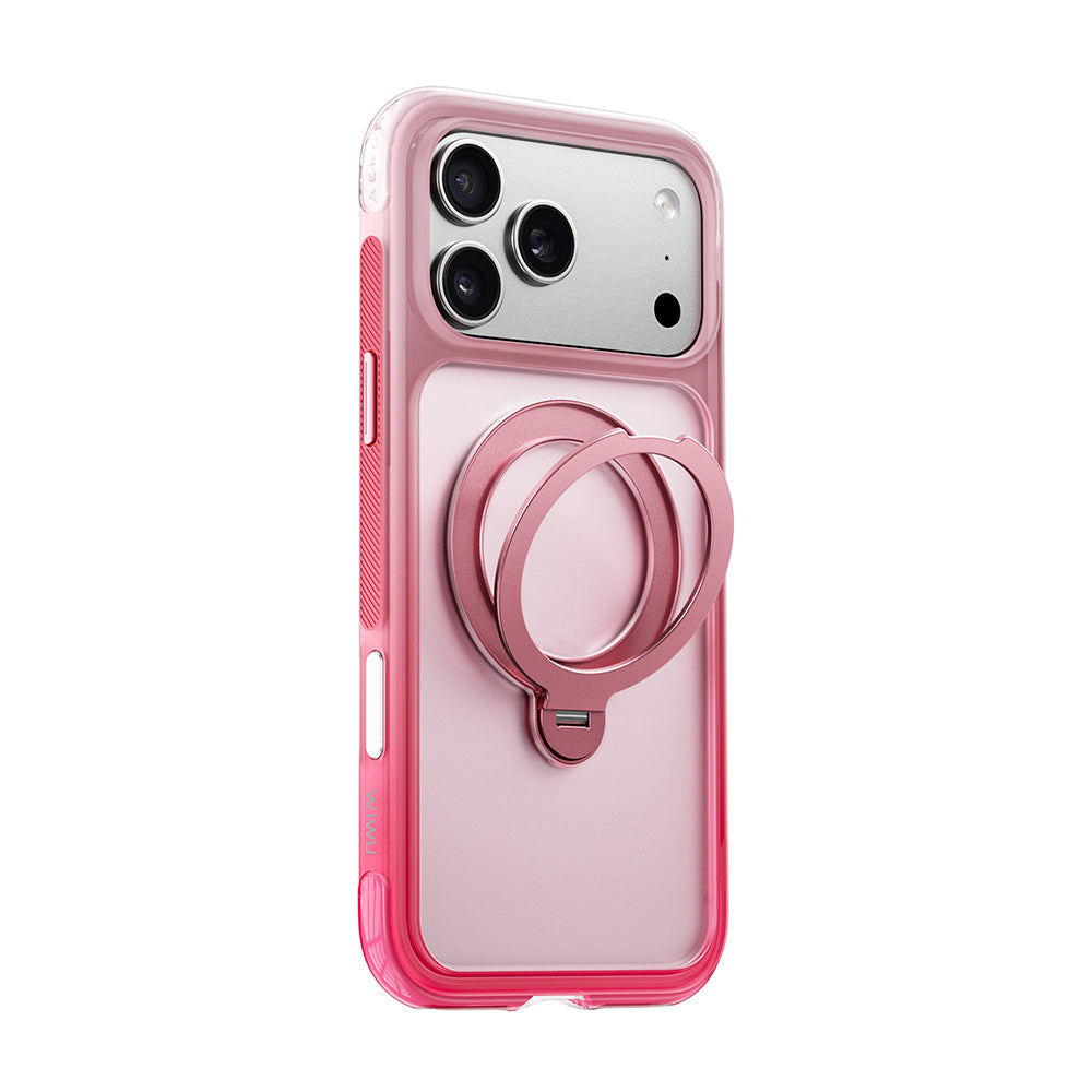 iPhone 18 Pro Max Kılıf Wiwu AS-204 AeroShield Aurora Ultra Serisi M-safe Şarj Özellikli Airbag Tasarımlı Standlı Kılıf