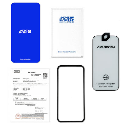 iPhone 18 Pro Max Mohseven M7 Sapphire Coating Privacy Hayalet Temperli Cam Ekran Koruyucu + Hizalama Aparatlı